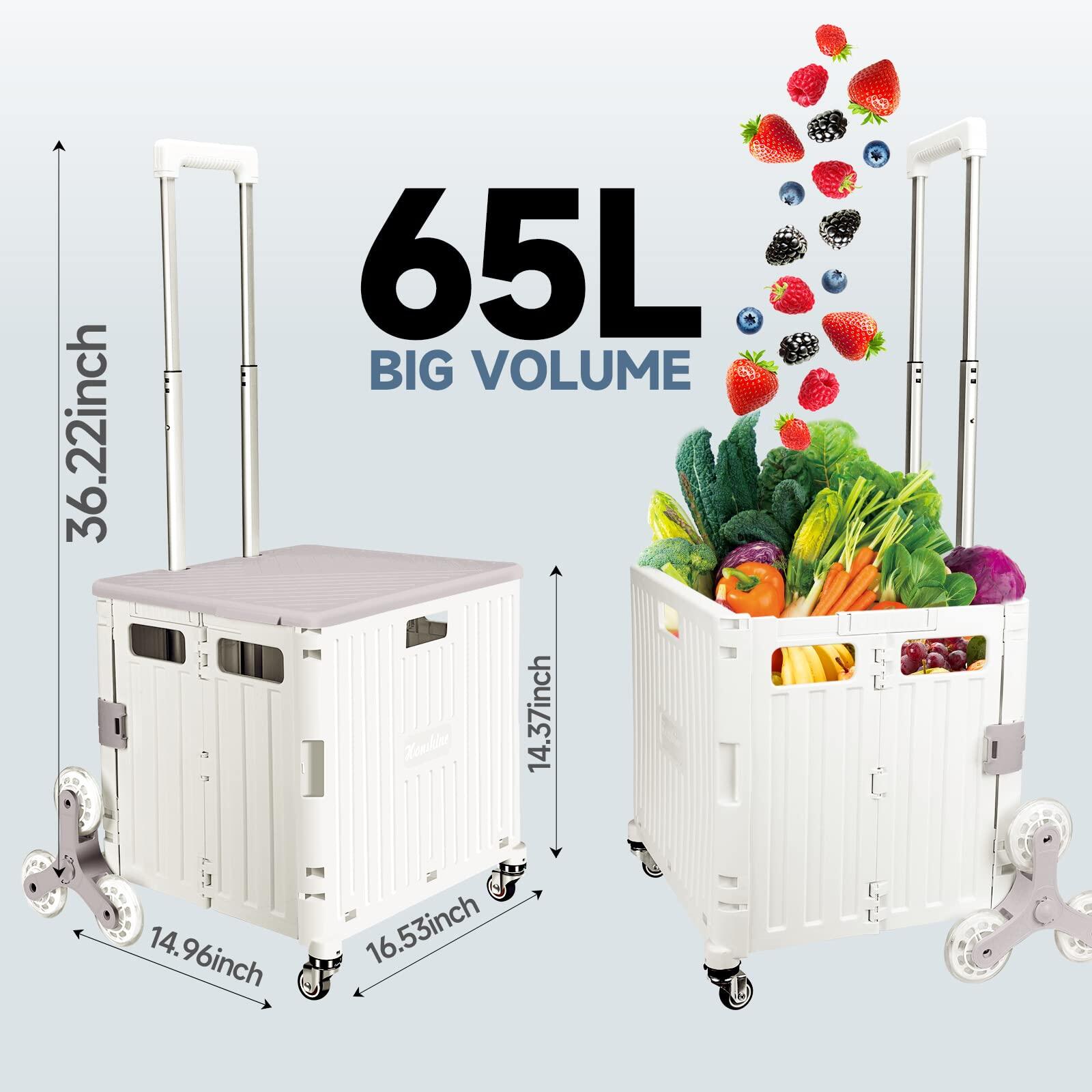 🎄2025 Christmas Sales🎅Foldable Cart with Stair Climbing Wheels