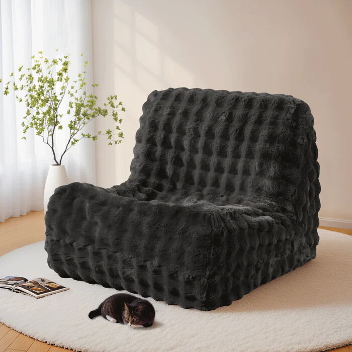 🔥Clearance sale✨Buy 1 Get 1 Free🎁Giant Oversized Fluffy Bean Bag for Fireside, Big Bean Bag Lounger Floor Chair for Home