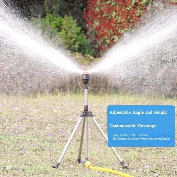 🔥（Buy 1 Get 1 Free）Rotating sprinkler with tripod, 360° garden coverage