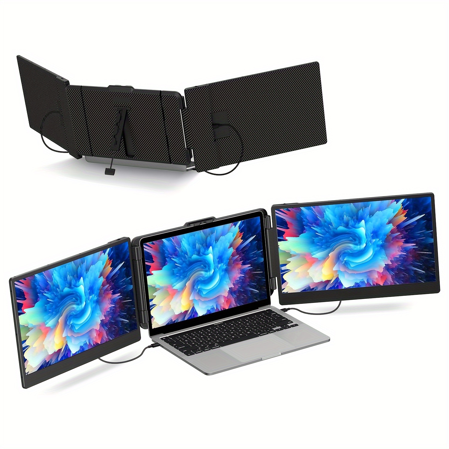 📦Last 1% remaining🖥️ A2 14" Dual Laptop Monitor Extender 🔌 Plug & Play for Instant Productivity! 1080P HD ｜ Works with Windows / Mac / Android / Switch