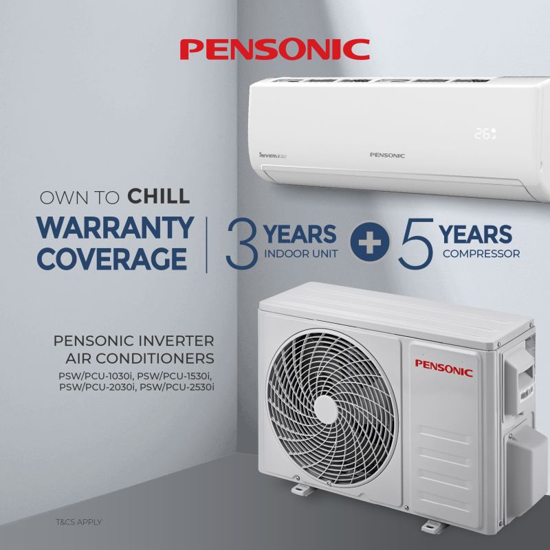 [ OWN TO CHILL ] Pensonic Inverter Air Conditioners 2.5HP |PSW/PCU-2530i