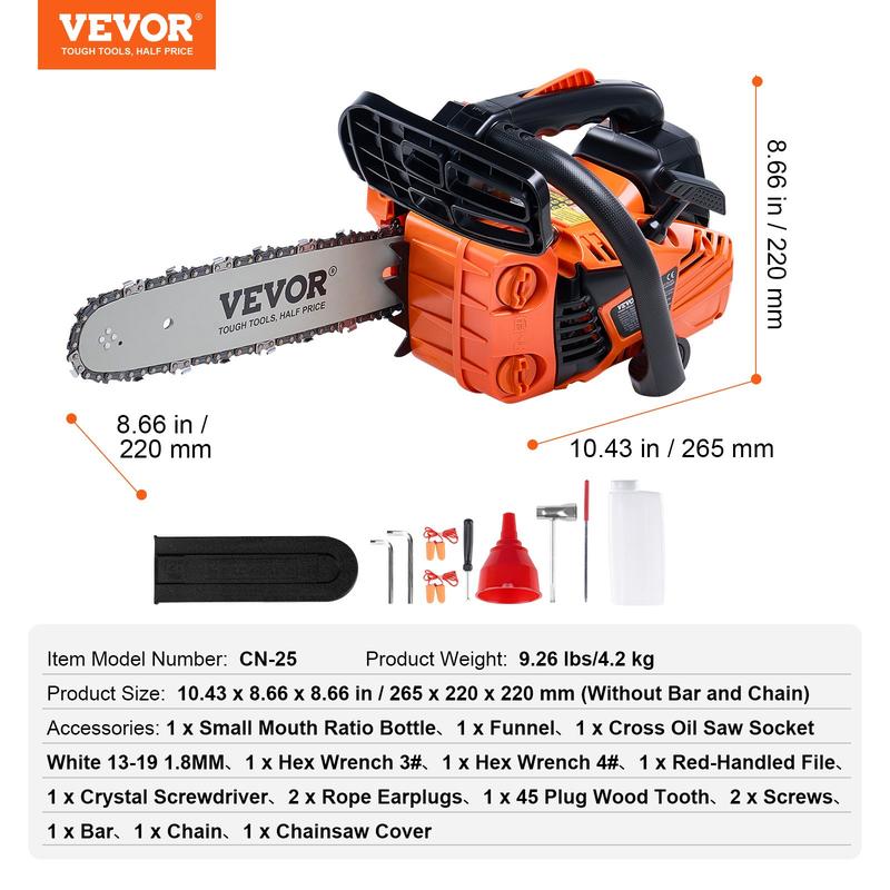 ⏰CLEARANCE SALE!⏰VEVOR Gas Chainsaw, Various specifications, Gasoline Powered Chain Saw
