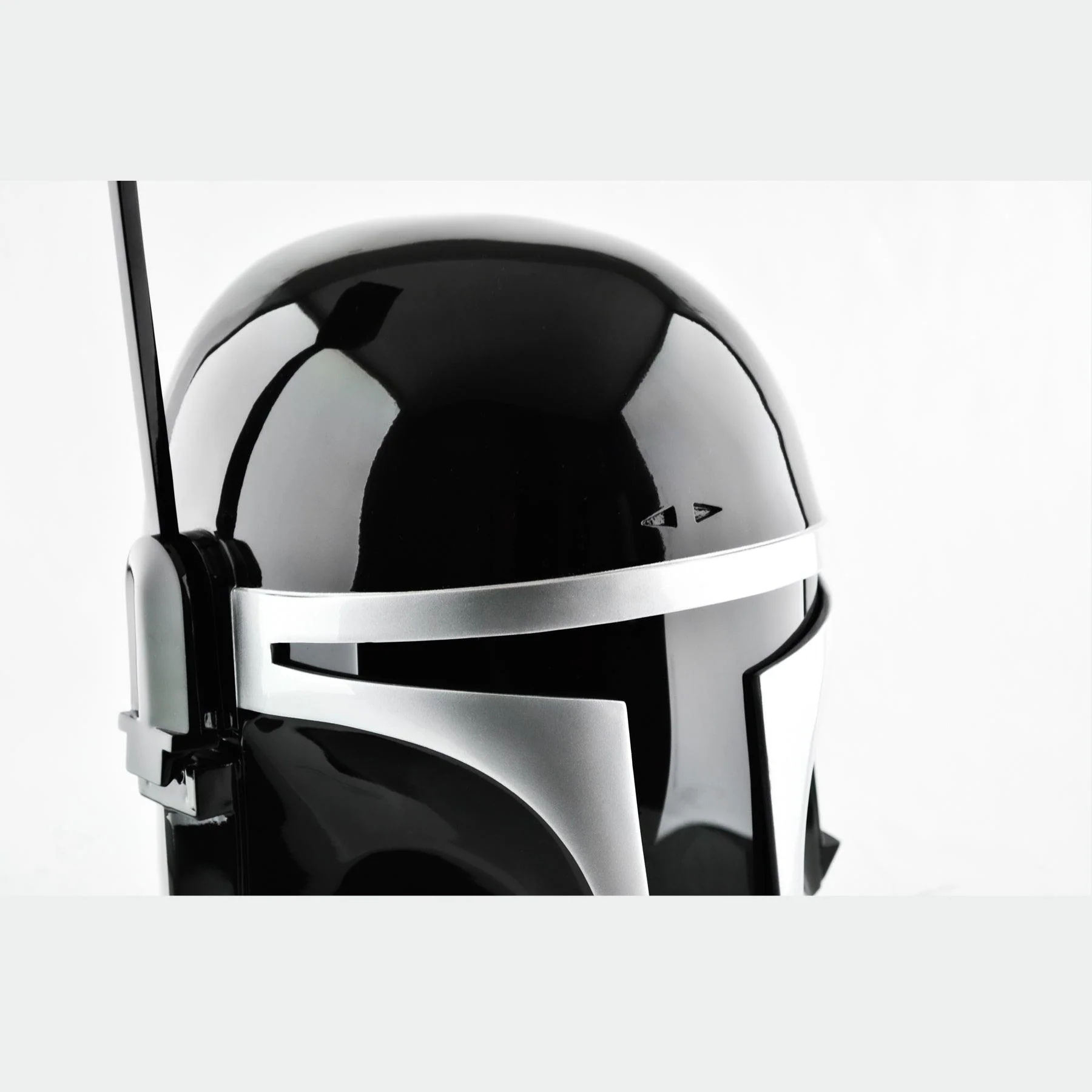 Jango - Black Silver Helmet with LED