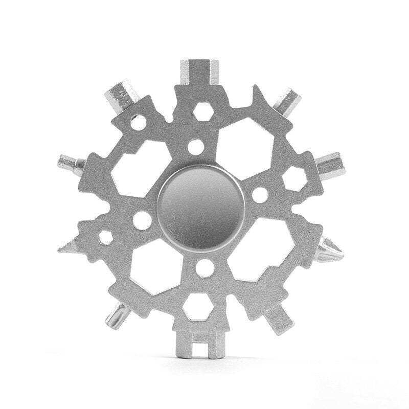 Snowflake Multi-Tool & Fidget Spinner, for Outdoor, Travel, Camping