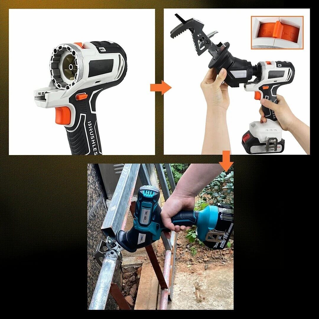 10 in 1 Brushless Multifunctional Tools Impact Drill Cordless DIY Reciprocating Saw Sander Chainsaw 🎉