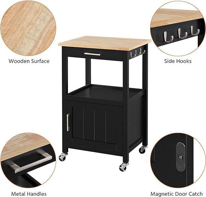Mobile wooden cart