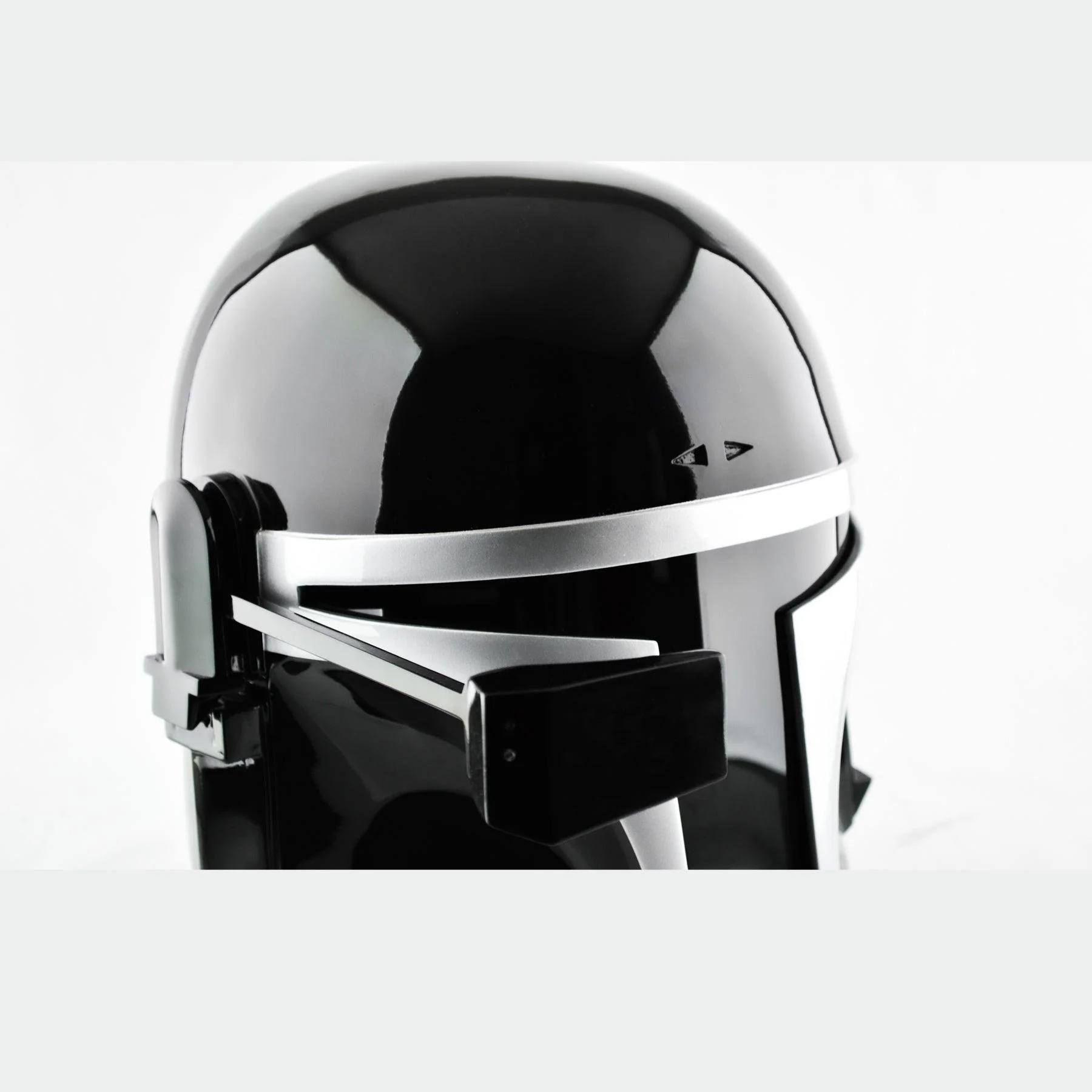 Jango - Black Silver Helmet with LED