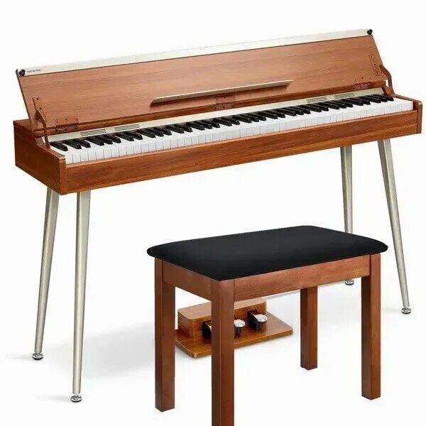🔥Last Day Promotion🔥Wooden Style 88 Key Weighted Digital Piano with Stand & 3 Pedal
