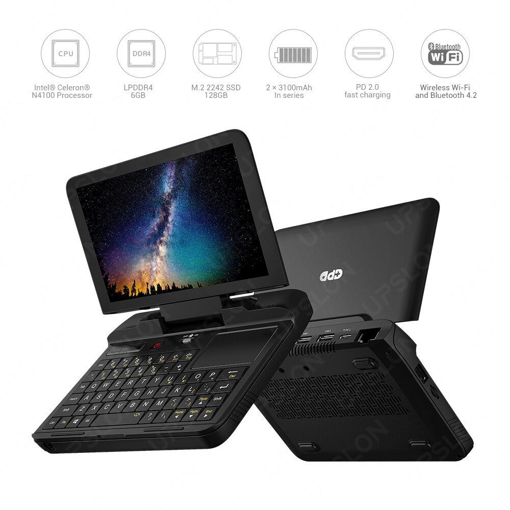 🔥 Today Only!🔥GPD Micro PC Mini Computer Windows 10 Ubuntu 6GB RAM 128GB/256GB