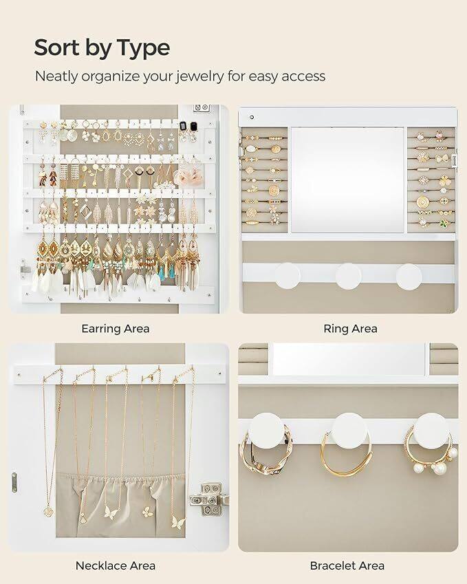 LED jewelry storage cabinet