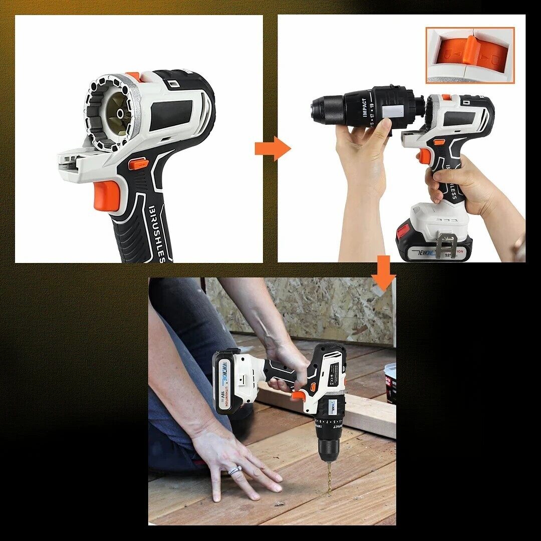 10 in 1 Brushless Multifunctional Tools Impact Drill Cordless DIY Reciprocating Saw Sander Chainsaw 🎉
