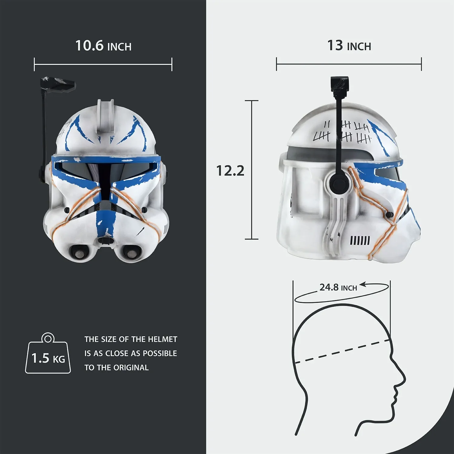 Captain Rex Realistic 501 Legion Helmet