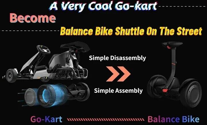 🔥🔥Smart 2in1 Go-Kart (can also be used as a balance car for weekday travel)