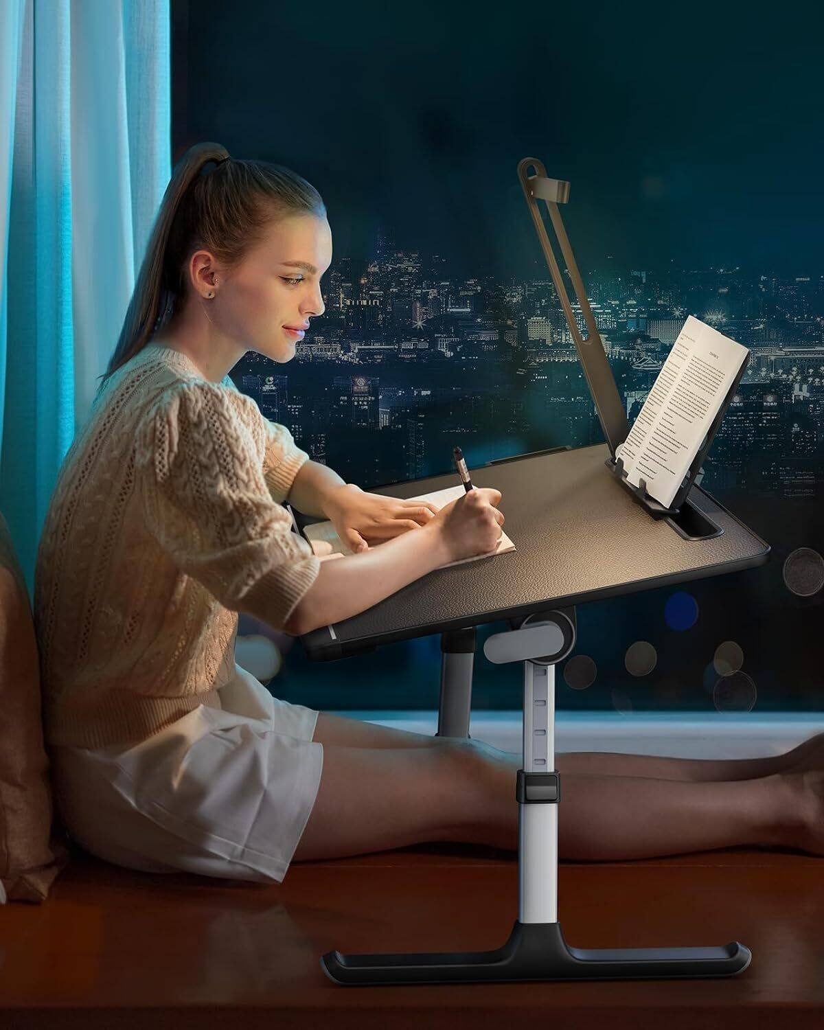 Laptop Bed Tray Desk with LED Desk Light