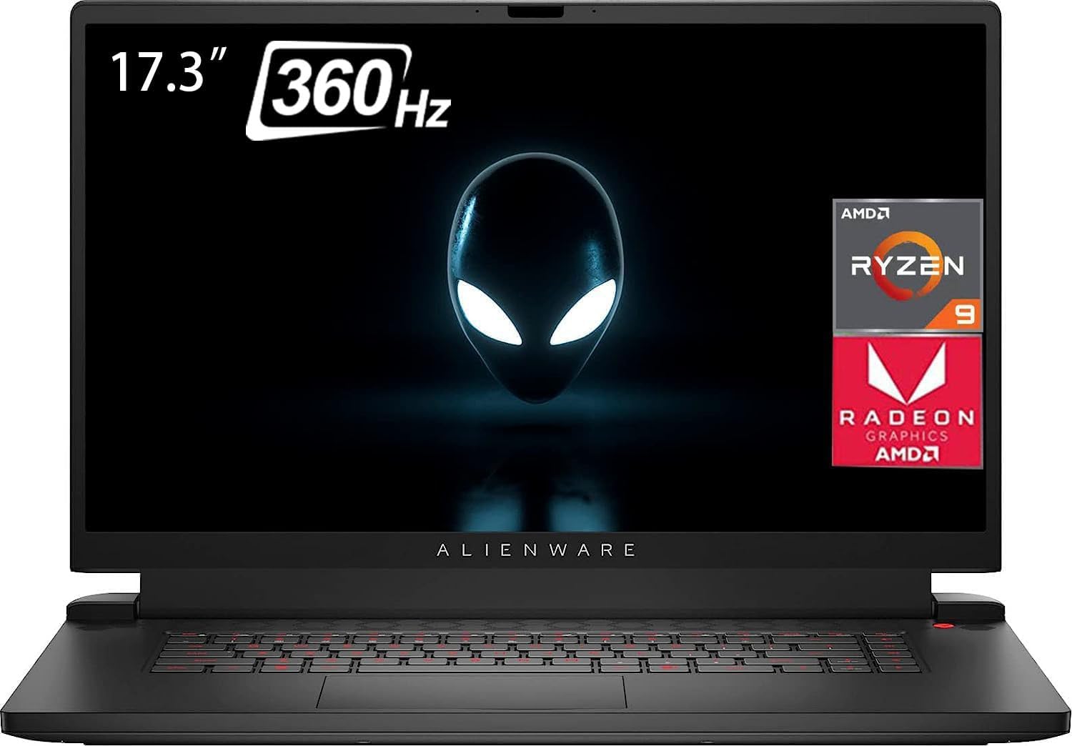 Alienware M17 Gaming Laptop 2023 , 17.3" 360Hz Display, AMD Radeon RX 6850M XT (Beat RTX 3080 Ti), AMD Ryzen 9 6900HX Processor, 32GB DDR5 RAM, 2TB SSD, RGB Backlit Keyboard, Windows 11 Home