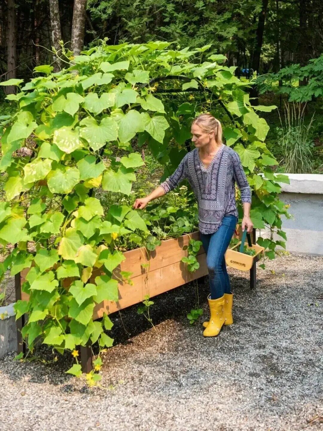 🌷Spring Clearance Sale ⚡ Limited Stock-Only $ 19.99 EACH🔥8' X 2' x 4' Self-Watering Eco-Stained Elevated Planter Box+ Arch Trellis