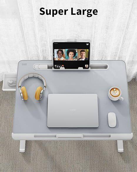 Laptop Bed Tray Desk with LED Desk Light