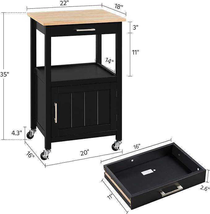 Mobile wooden cart