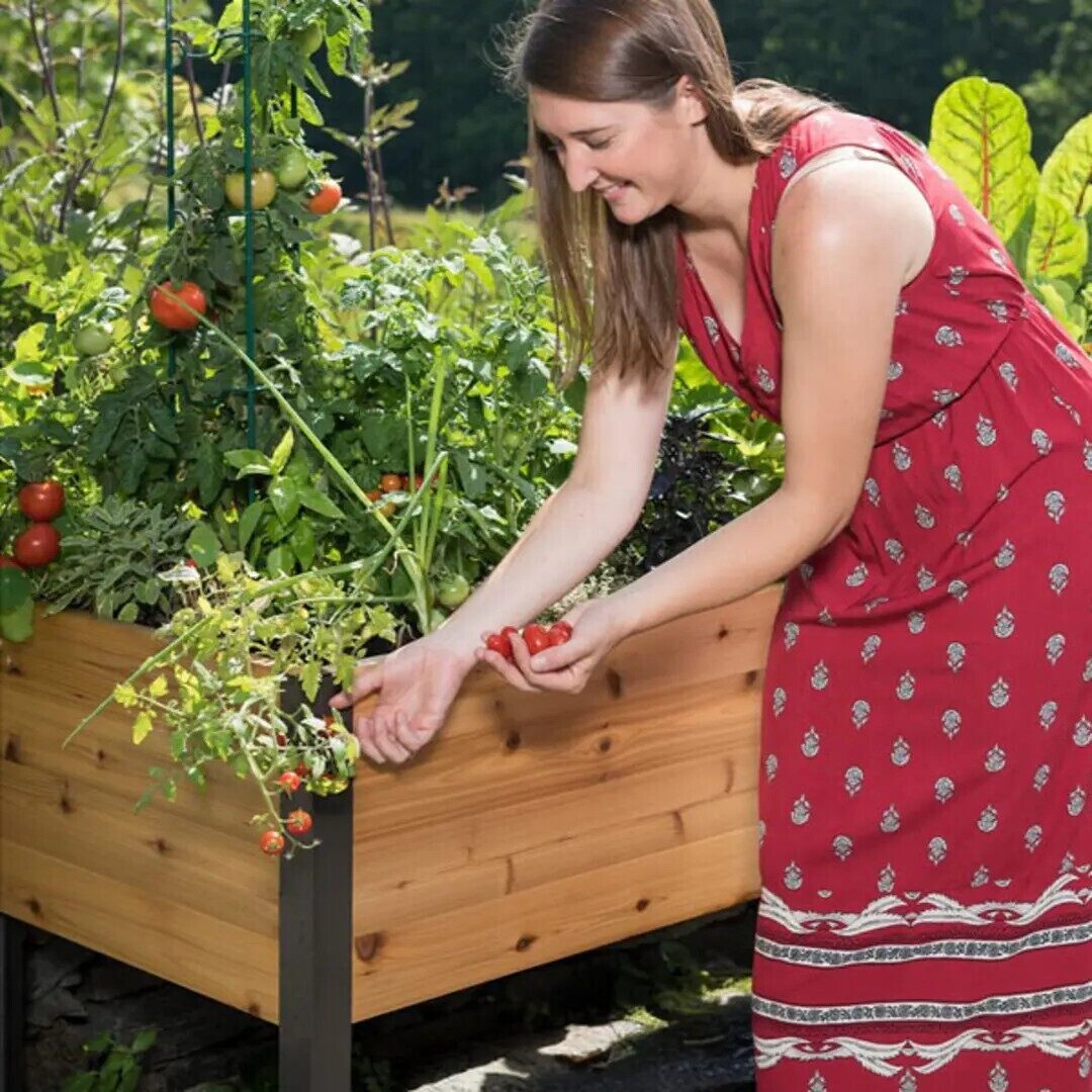 🌷Spring Clearance Sale ⚡ Limited Stock-Only $ 19.99 EACH🔥8' X 2' x 4' Self-Watering Eco-Stained Elevated Planter Box+ Arch Trellis