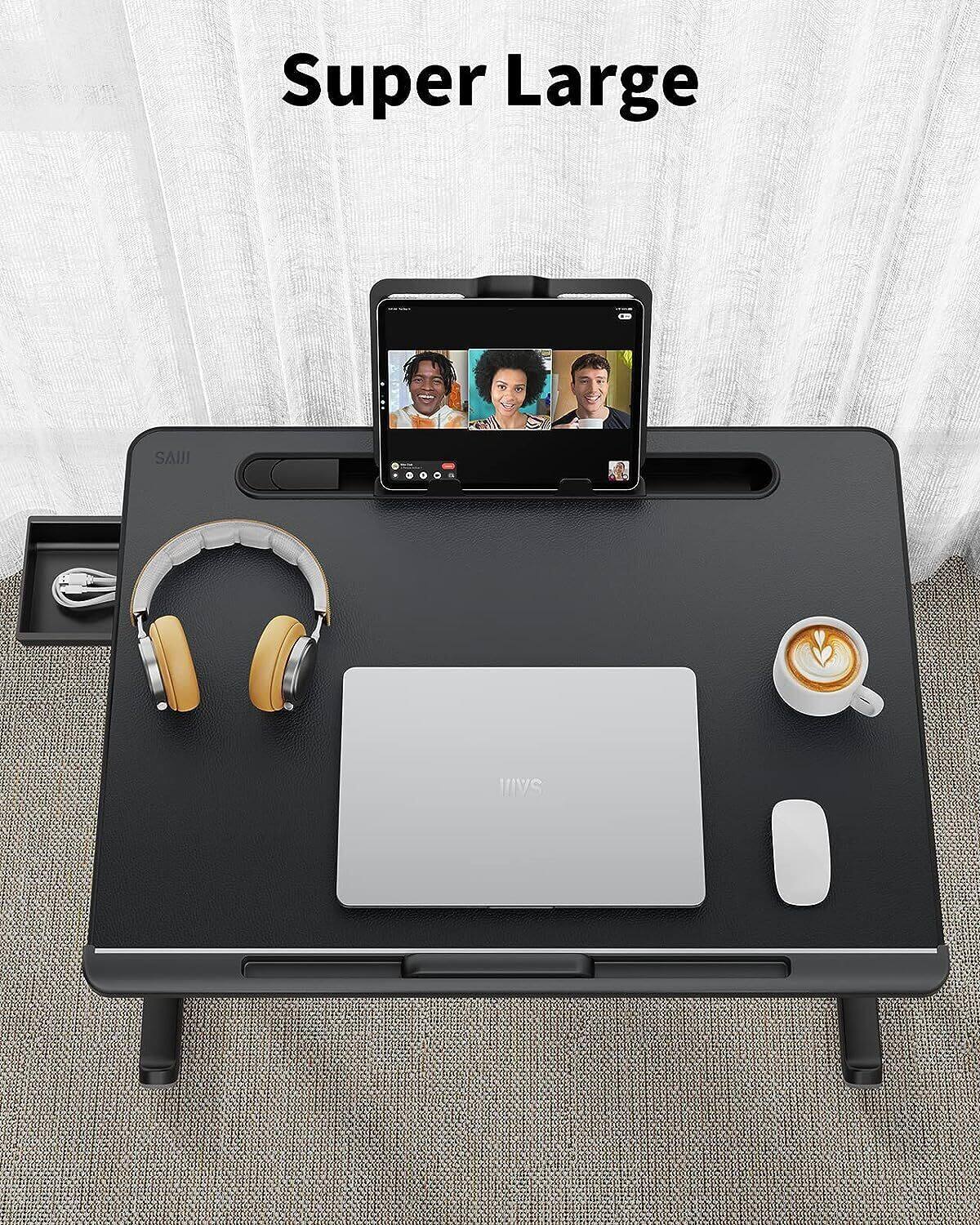 Laptop Bed Tray Desk with LED Desk Light