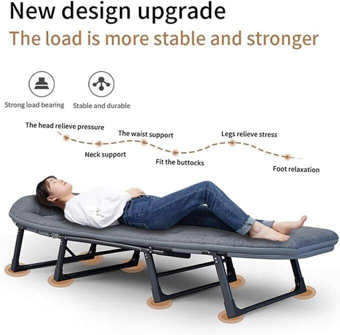 Single person portable folding bed