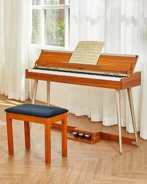🔥Last Day Promotion🔥Wooden Style 88 Key Weighted Digital Piano with Stand & 3 Pedal