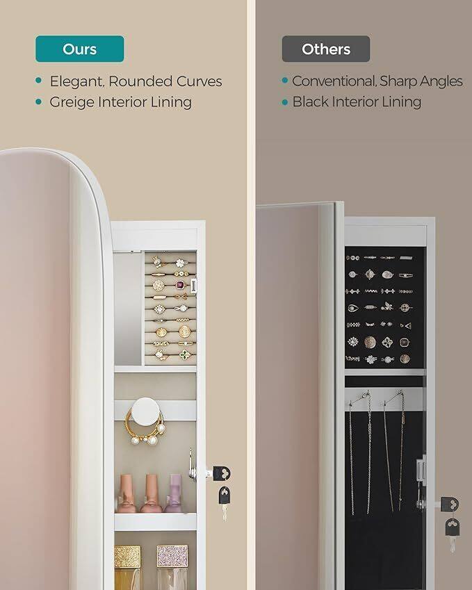 LED jewelry storage cabinet
