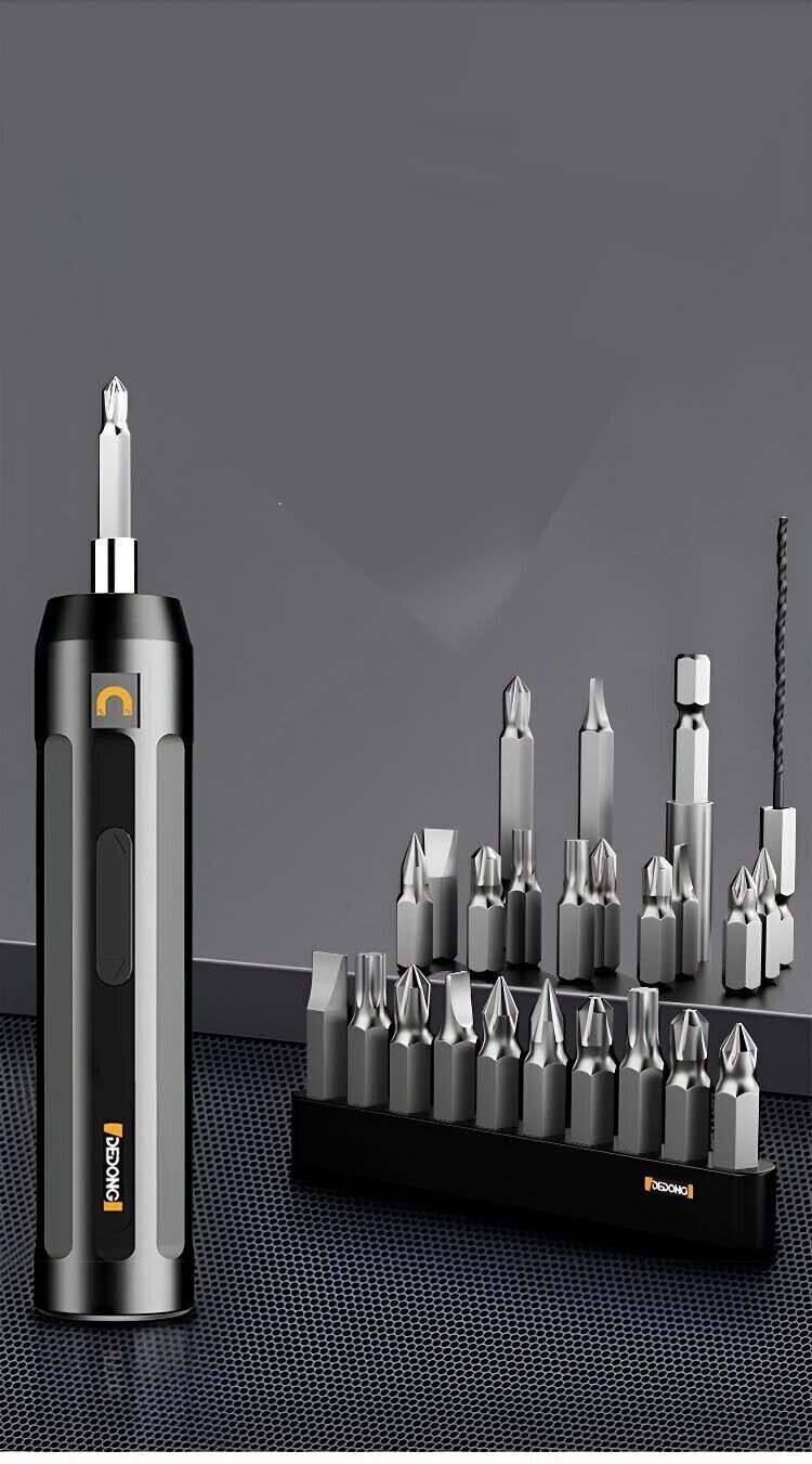 Electric screwdriver set, compact, portable, long-lasting, furniture for daily use