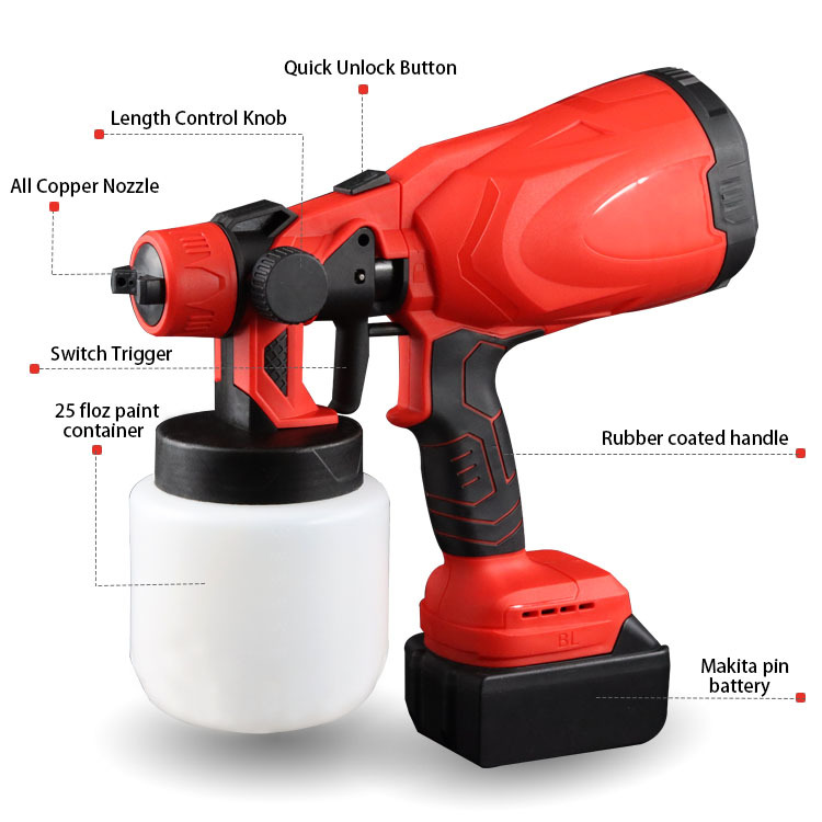 [24-hour delivery+Cash on delivery] Portable Automatic High-pressure Paint Spray Gun