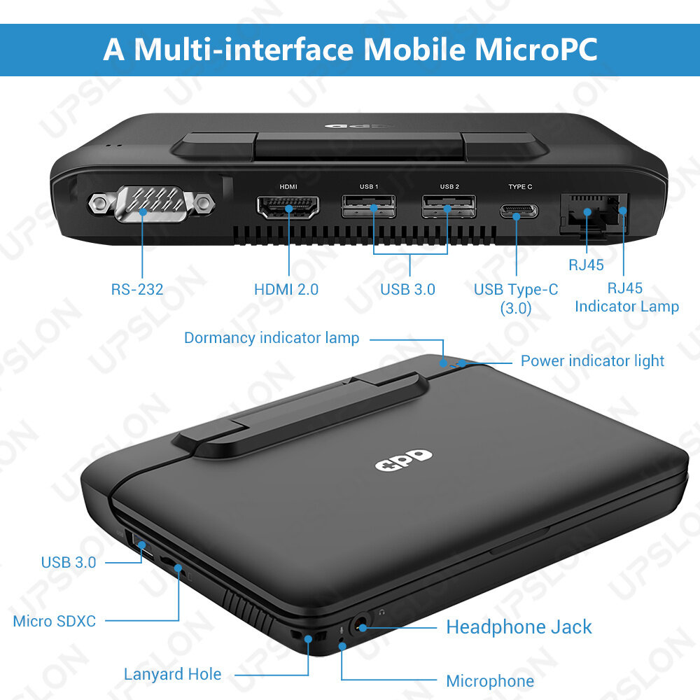 🔥 Today Only!🔥GPD Micro PC Mini Computer Windows 10 Ubuntu 6GB RAM 128GB/256GB