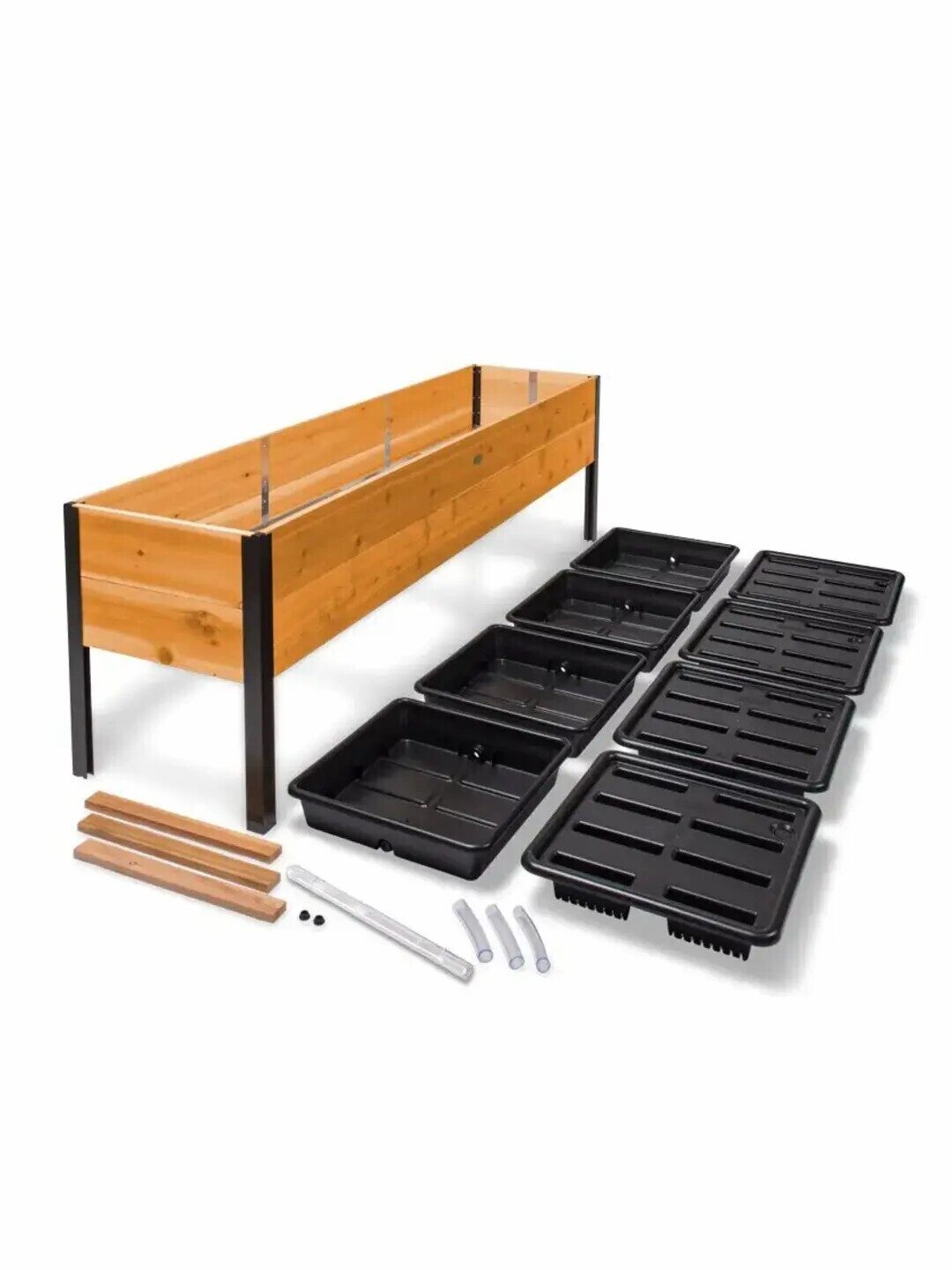 🌷Spring Clearance Sale ⚡ Limited Stock-Only $ 19.99 EACH🔥8' X 2' x 4' Self-Watering Eco-Stained Elevated Planter Box+ Arch Trellis