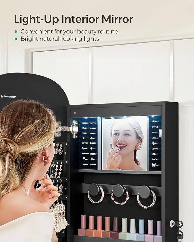 LED jewelry storage cabinet