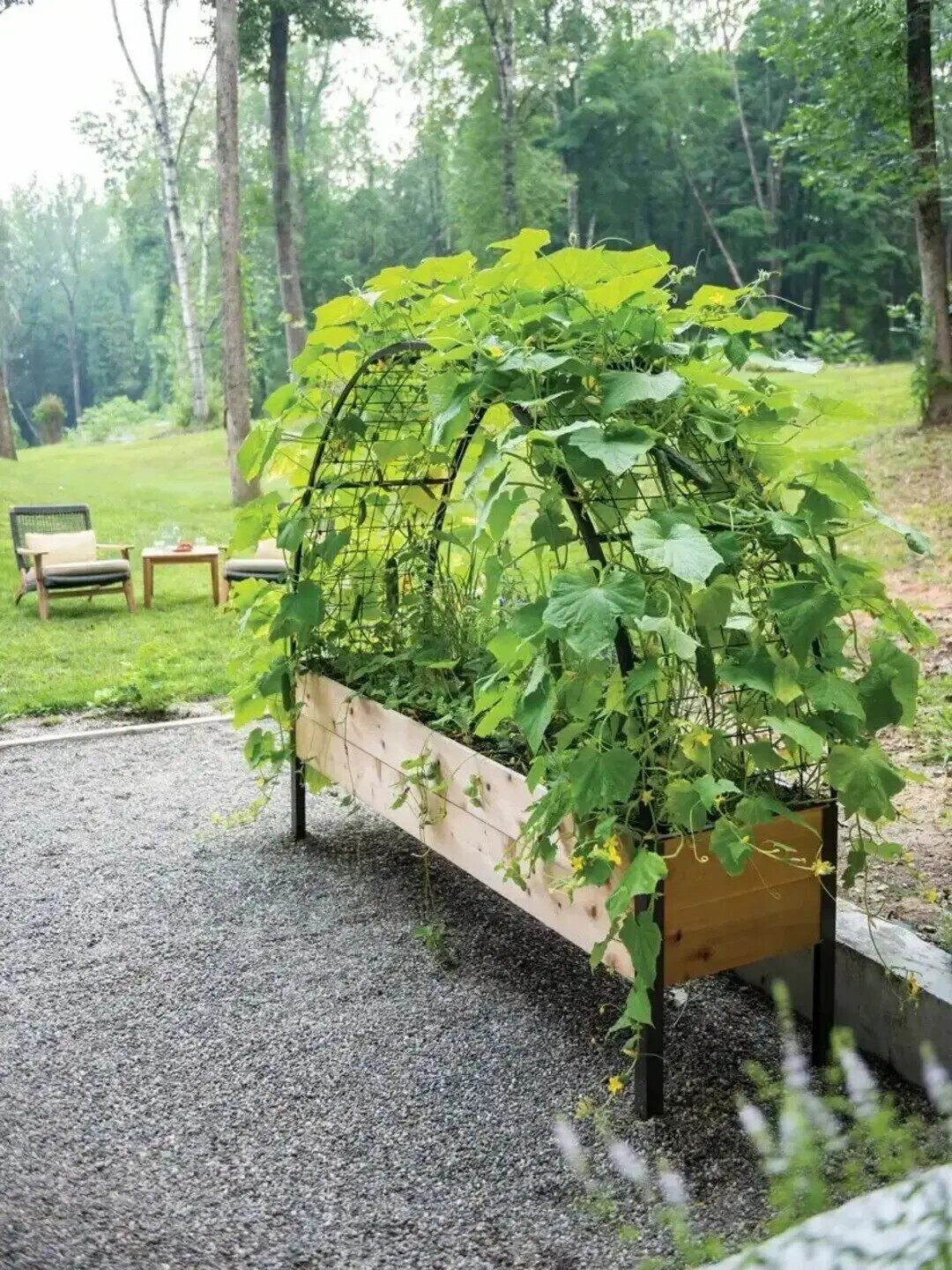 🌷Spring Clearance Sale ⚡ Limited Stock-Only $ 19.99 EACH🔥8' X 2' x 4' Self-Watering Eco-Stained Elevated Planter Box+ Arch Trellis