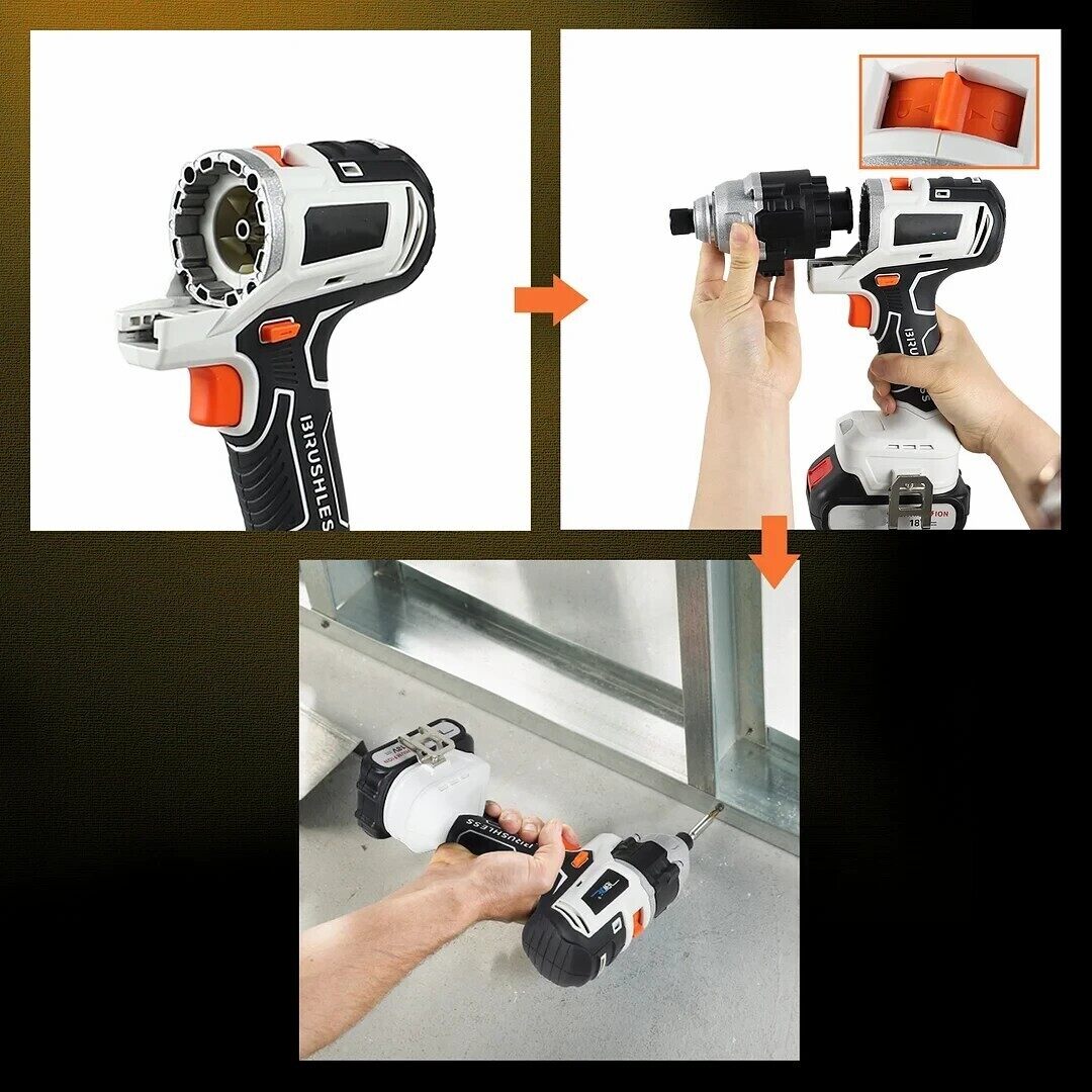 10 in 1 Brushless Multifunctional Tools Impact Drill Cordless DIY Reciprocating Saw Sander Chainsaw 🎉