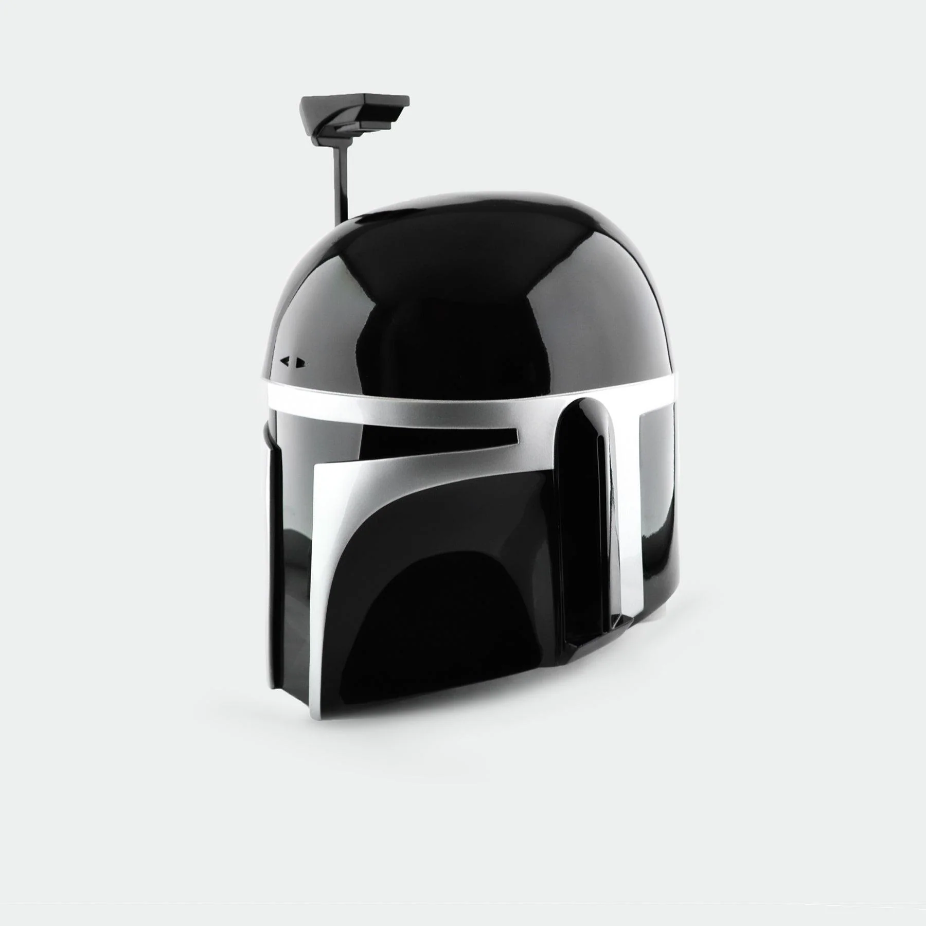 Jango - Black Silver Helmet with LED