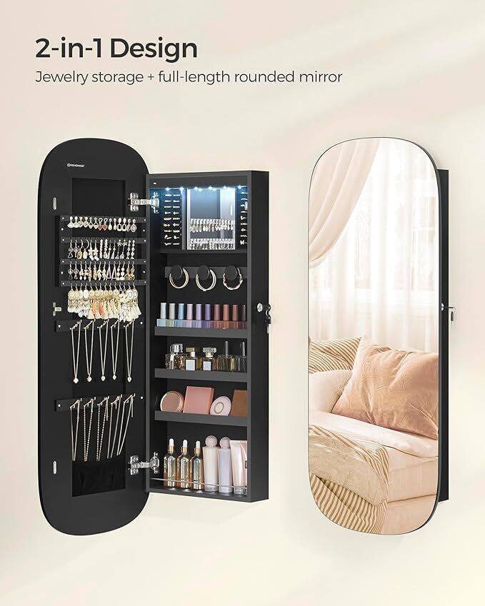 LED jewelry storage cabinet