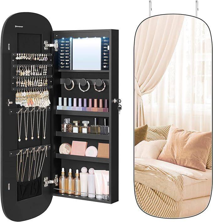 LED jewelry storage cabinet