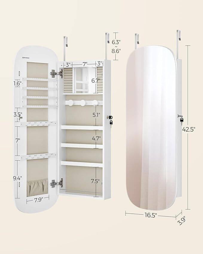 LED jewelry storage cabinet