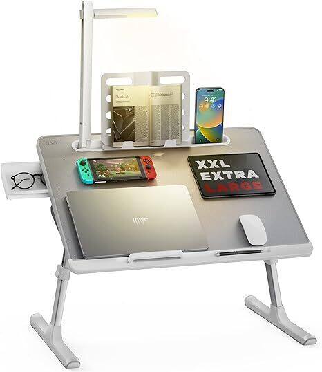 Laptop Bed Tray Desk with LED Desk Light