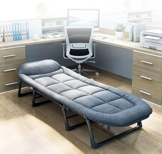 Single person portable folding bed