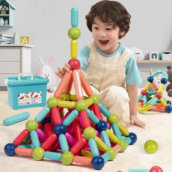 🎉Magnetic Sticks Building Blocks For Kids Early Learning & Development💯