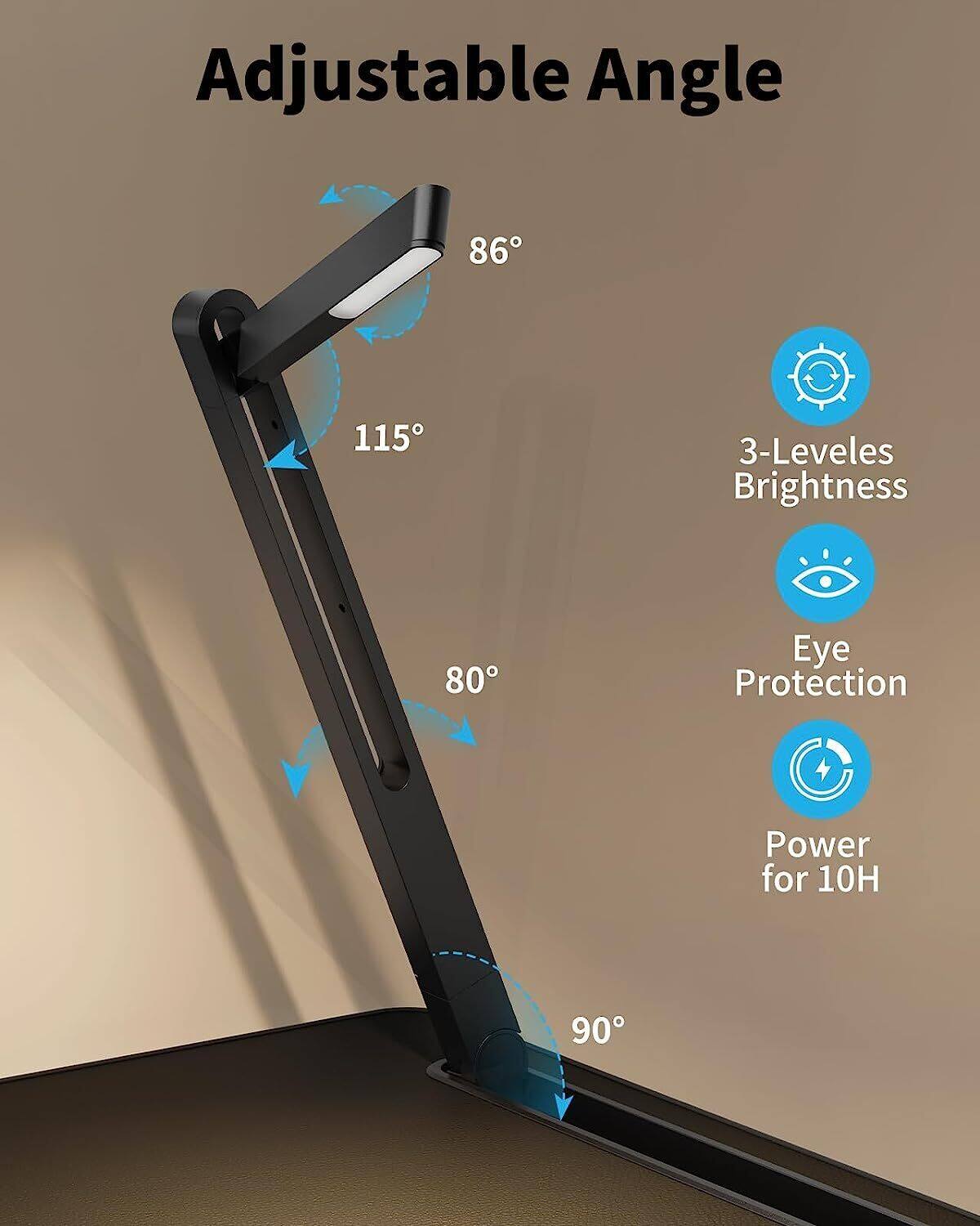 Laptop Bed Tray Desk with LED Desk Light