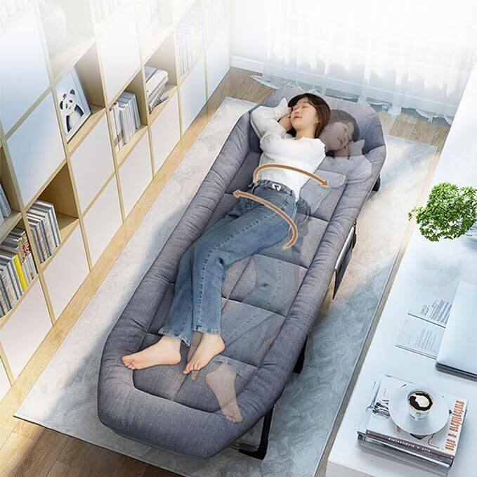 Single person portable folding bed