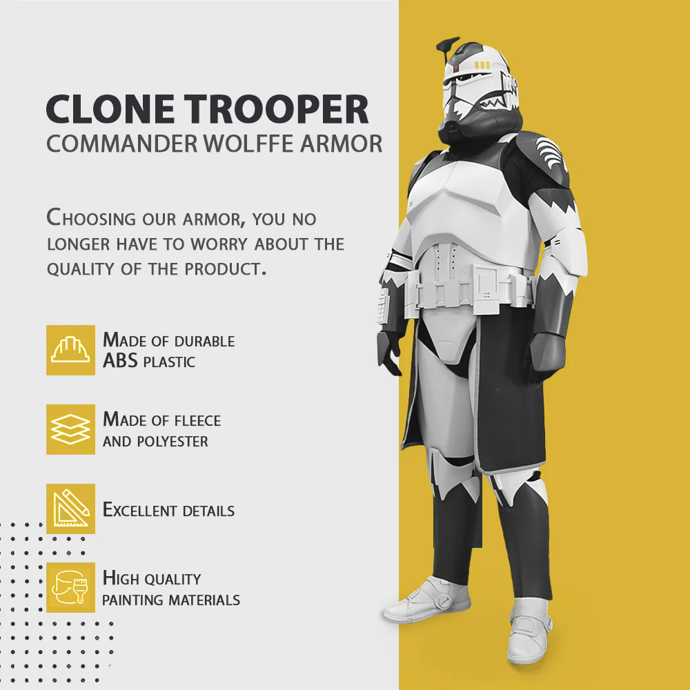 Clone Trooper Armor Set Commander Wolffe