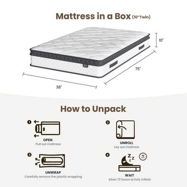 🎉Special Summer Offer!🛏️Mattress 10-12 Inch Hybrid Mattresses in a Box