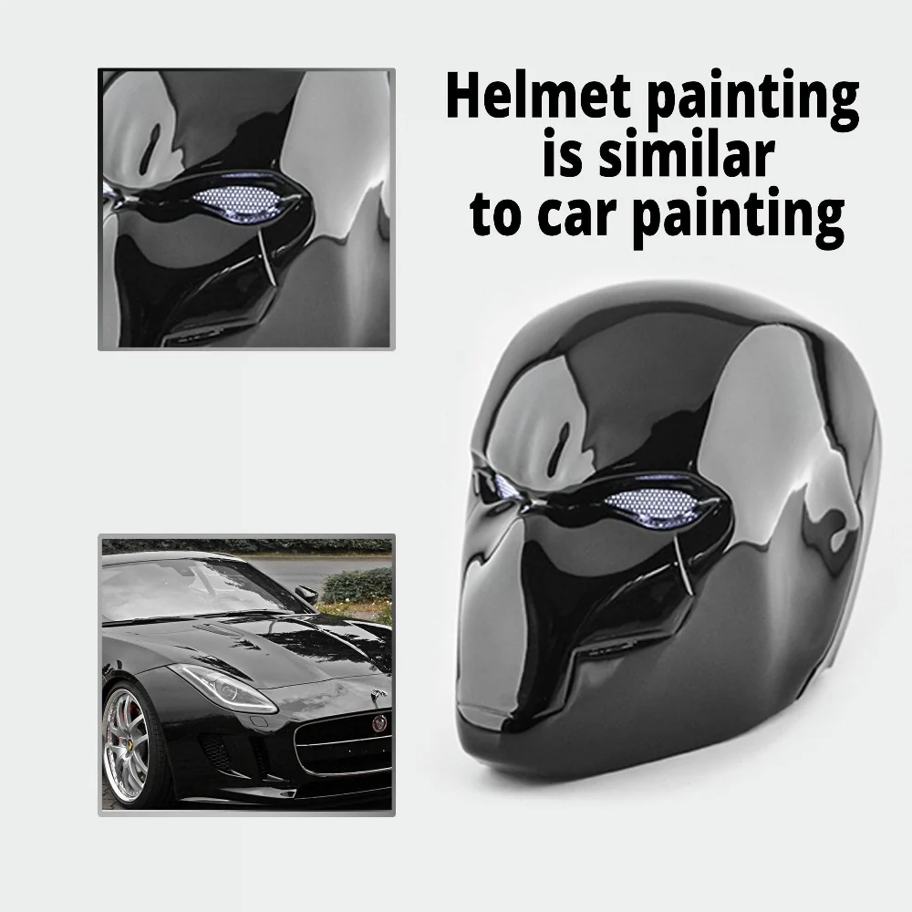 Red Hood - Black Helmet with LED lights