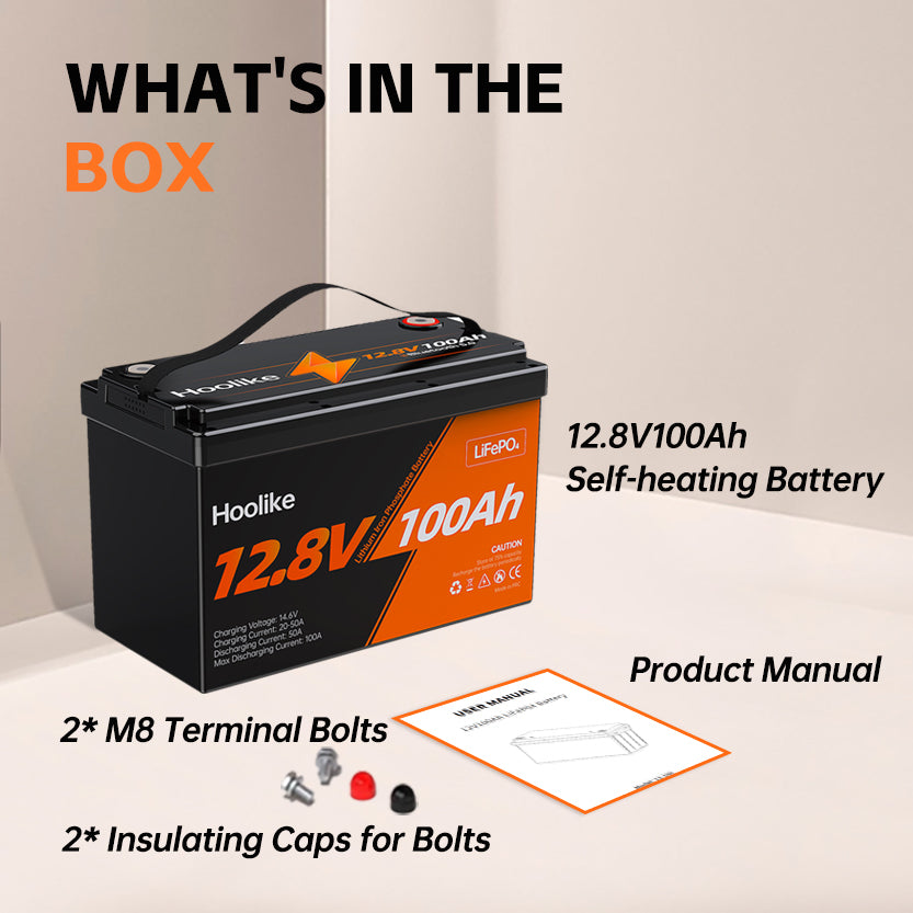 🔥LAST DAY 49.88% OFF🔥H00LIKE 12.8V 100Ah Lithium Iron Phosphate (LiFePO4) Battery