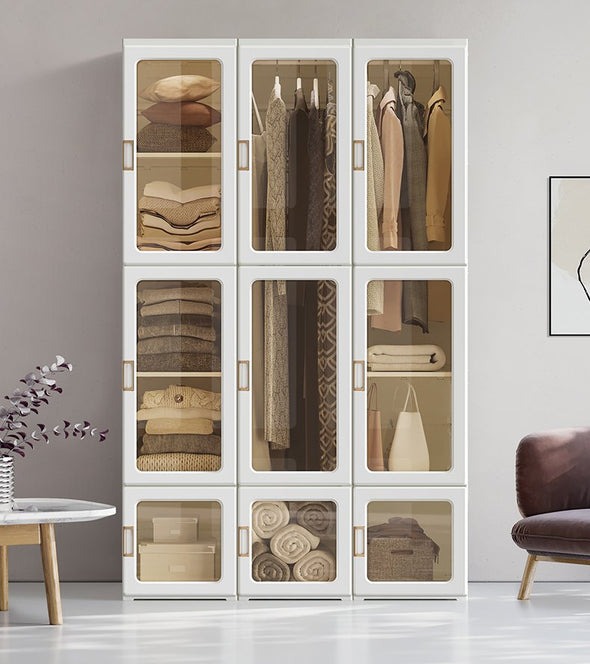 🔥【Buy 1 get 1 free】Multifunctional Foldable Modern Wardrobe Cabinets 1.02K Month sold