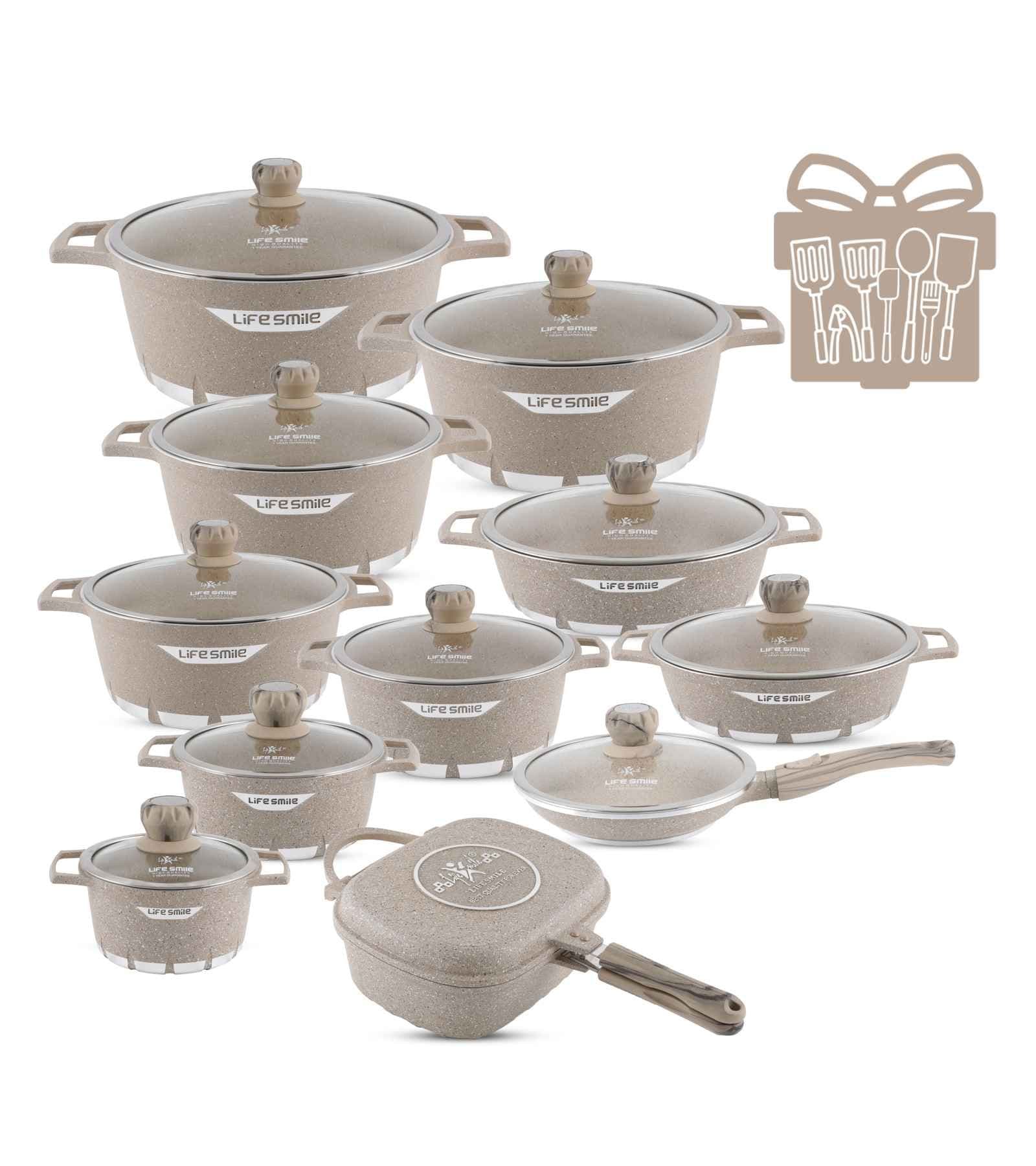 Cookware Set 29 Pieces Non Stick Multi Layer Granite Coating