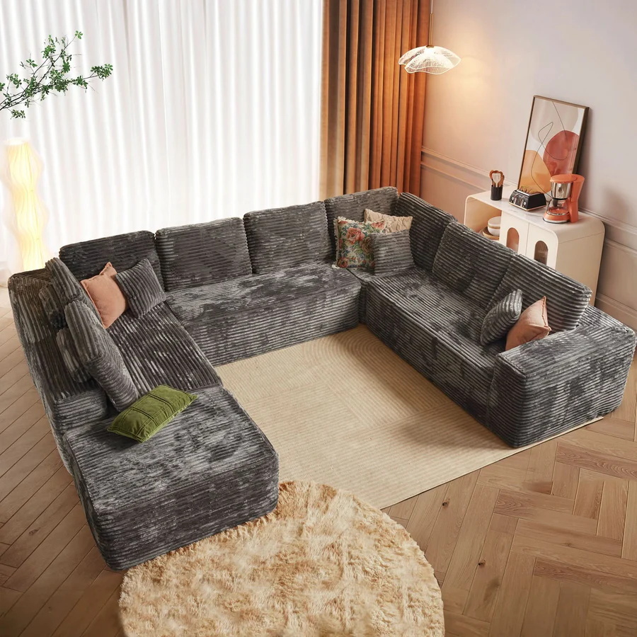 🎉Mega Soldes du Nouvel An💥☁️Canapé Nuage pour salon ☁️✨Velours côtelé doux, extrêmement confortable